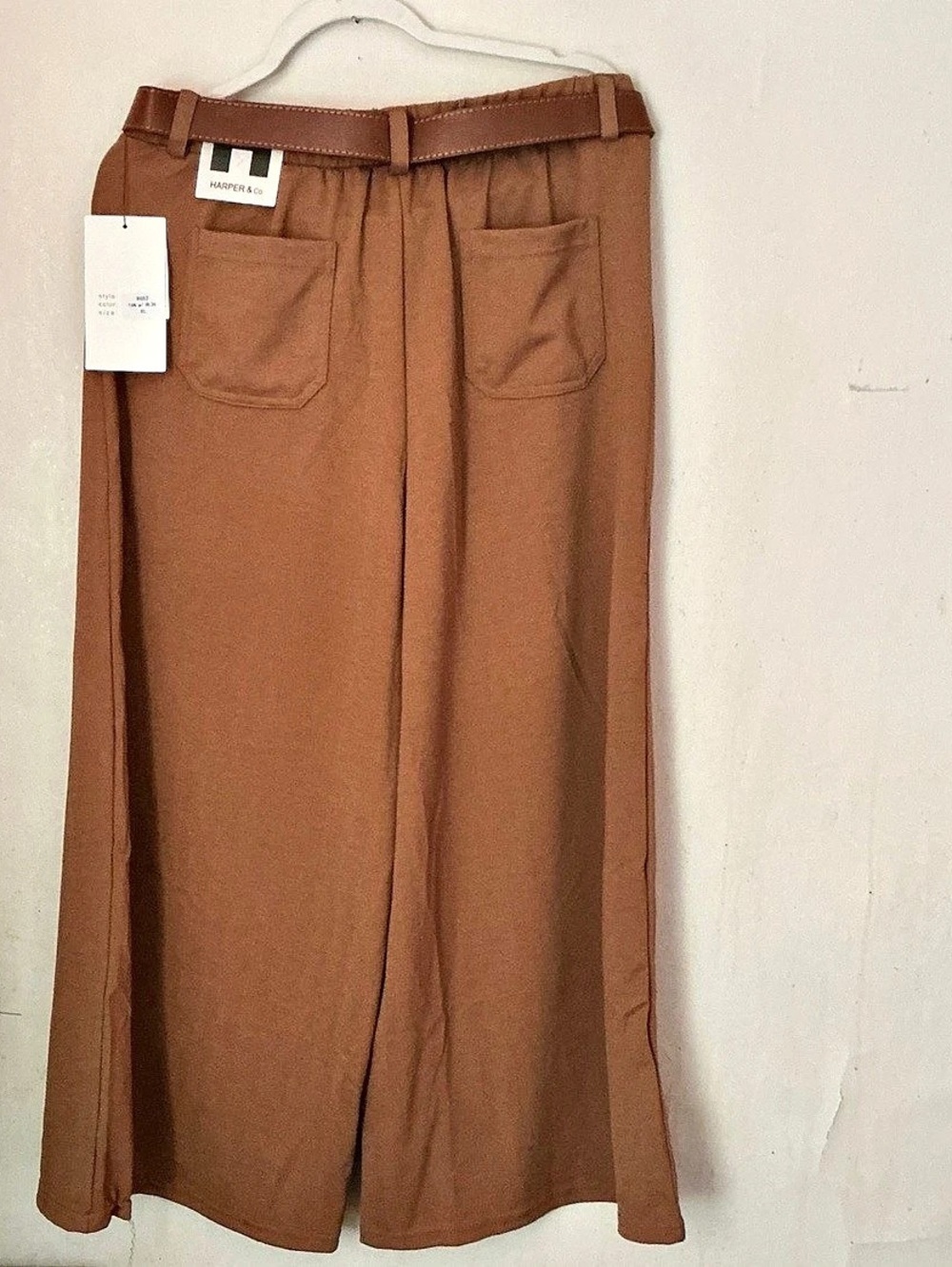 Mango Wide Leg Pants in Brown Size Medium NWT